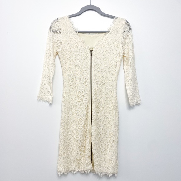 DVF Cream Lace Dress - Picture 9 of 12